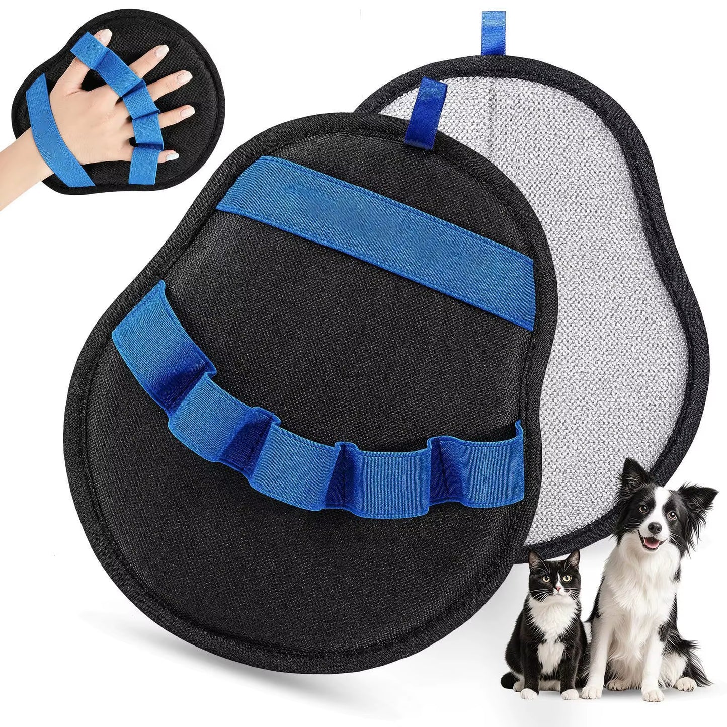 Custom Logo Upgraded Five Finger Pet Hair Removal Mitt Reusable Fur Lint Cleaner for Sofa Couch Car Pet Dog Cat Hair