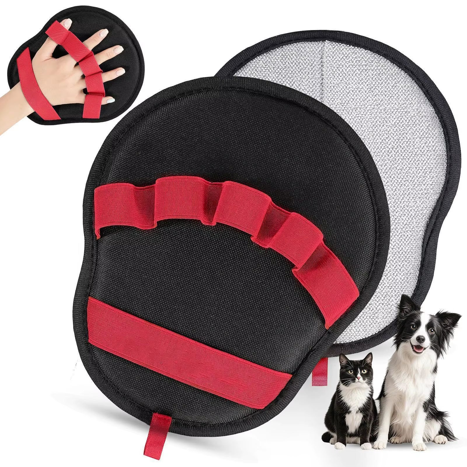 Custom Logo Upgraded Five Finger Pet Hair Removal Mitt Reusable Fur Lint Cleaner for Sofa Couch Car Pet Dog Cat Hair