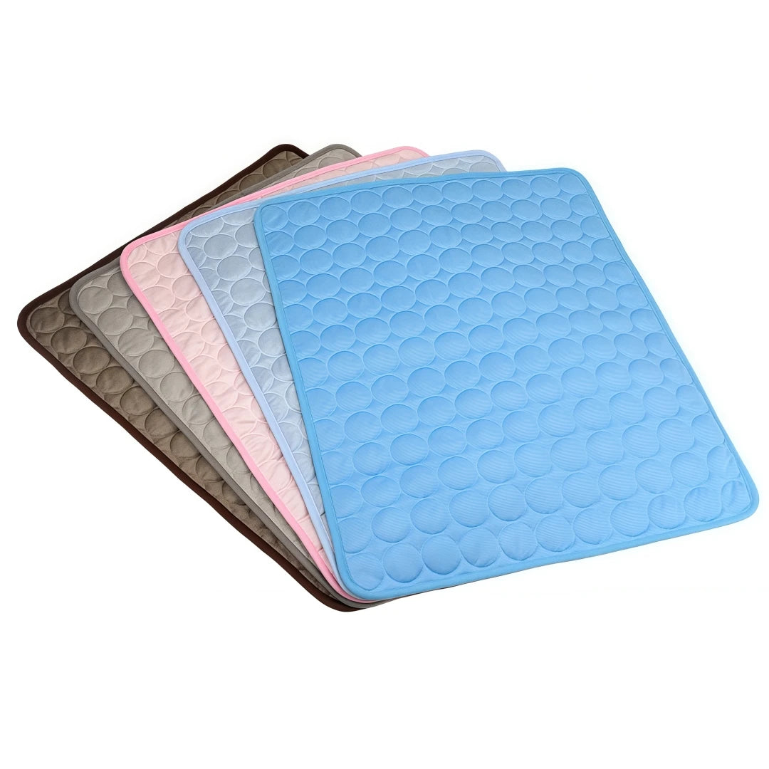 Ice Silk Pet Cooling Mat anti Slip Breathable Washable Summer Cool Pad Heat Dissipation Sleeping Mat for Dogs Cats Kennel Use