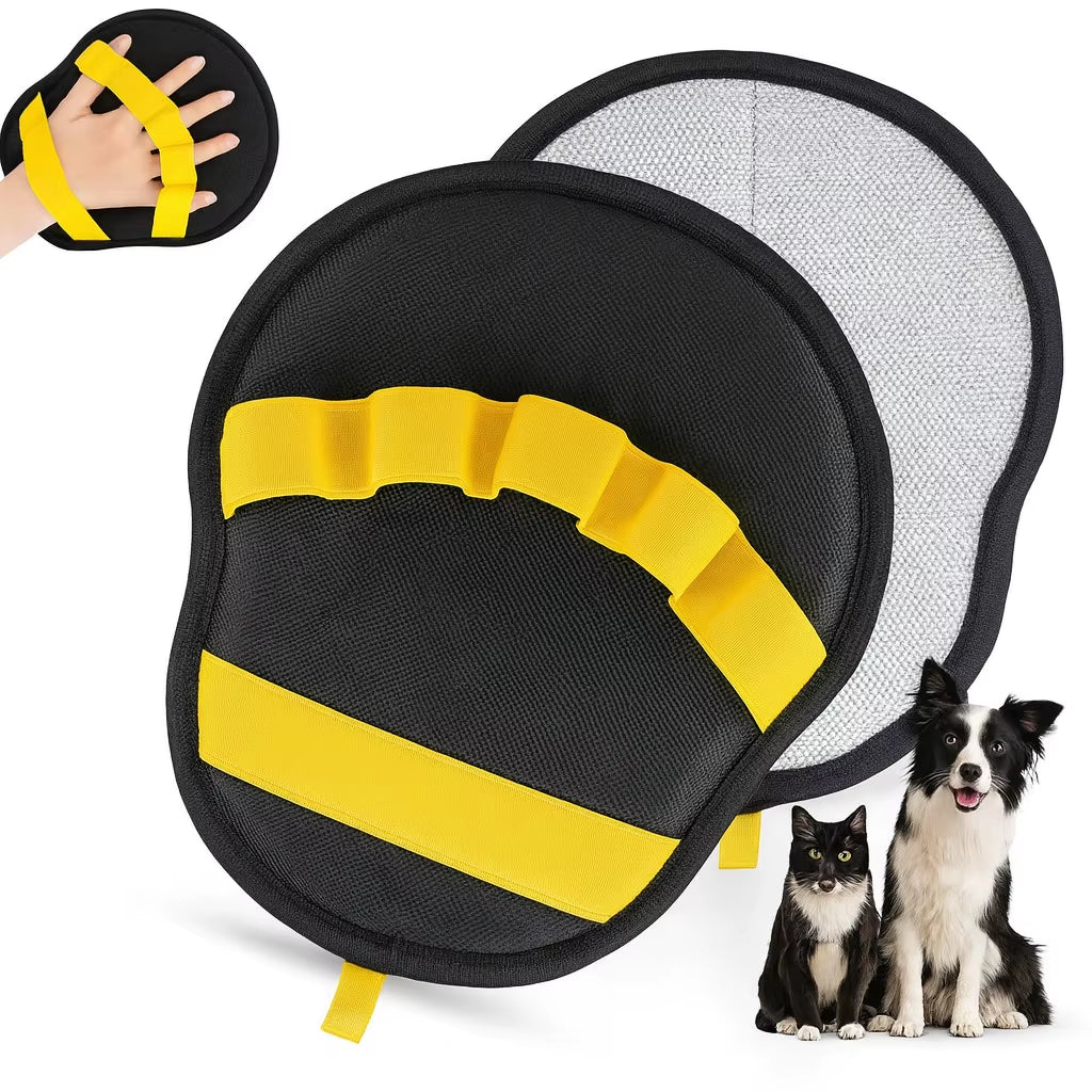 Custom Logo Upgraded Five Finger Pet Hair Removal Mitt Reusable Fur Lint Cleaner for Sofa Couch Car Pet Dog Cat Hair